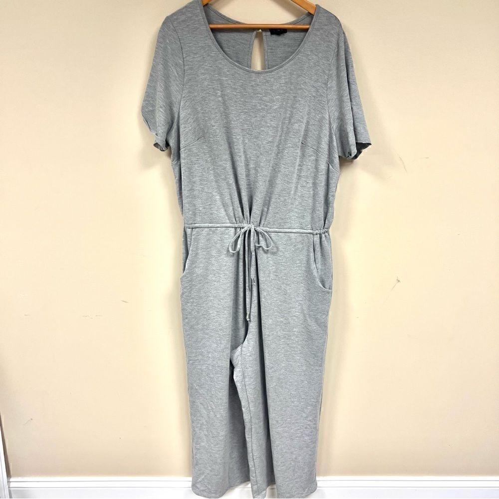 Tacera light grey jersey jumpsuit   Size 2X